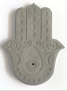 Hamsa Hand Incense Holder~ Concrete Incense Holder